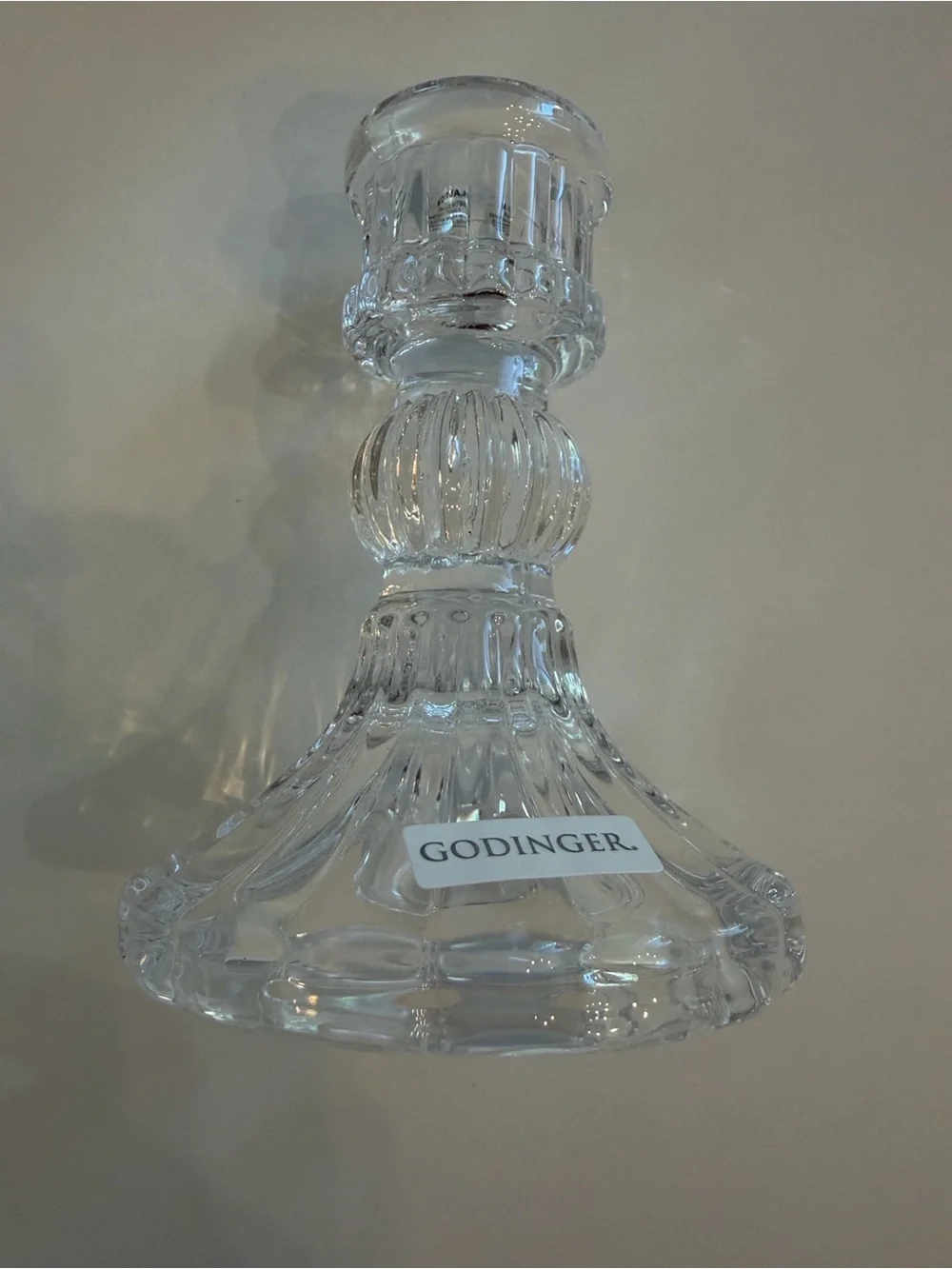 Godinger Palladium Crystal 4” Candlesticks Set of 4 Two Pairs New in Box NIB